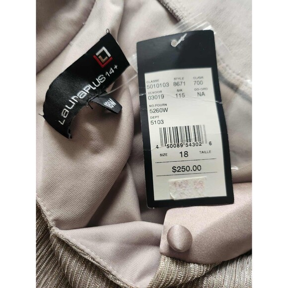 Laura Plus‎ sleeveless Beaded neck layerd gown 18 NEW - Picture 11 of 11